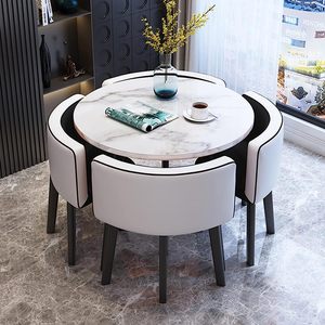高級木製ダイニングテーブルセット椅子付きダイニングテーブルセット家庭用食器ダイニングテーブル - Product Image 2