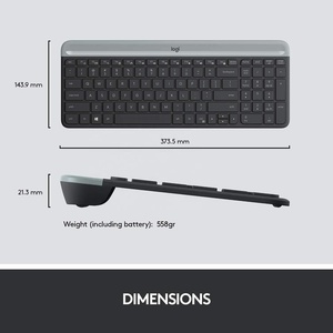 Conjunto de teclado y ratón inalámbricos MK470 Slim, conjunto de ratón para Logitech - Product Image 2