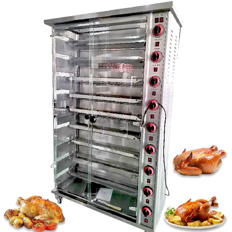 Commerciële Gasgrill Kip Rotisserie Oven Gas Kip Roostermachines