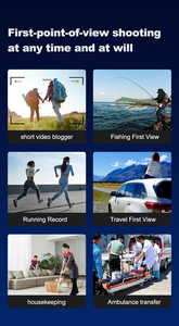 4K 64G Anti-Shake Action Sports <strong>Camera</strong> Head-Mounted Hands-Free Vlogging with 128GB Built-in Memory MicroSD Media Type - Product Image 3