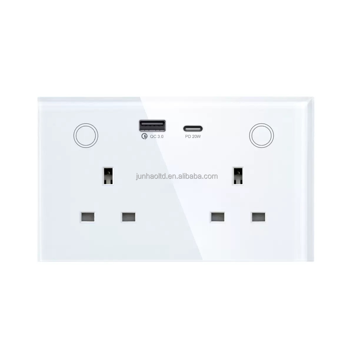 Presa UK WiFi Tuya con USB e C