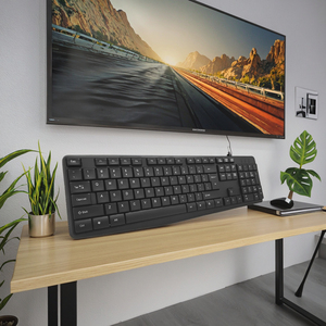 Teclado de oficina con cable estándar de tamaño completo personalizado con adhesivo de silicona líquida 10 millones de veces - Product Image 1