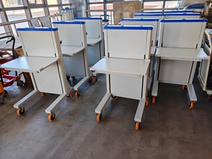 Vertical Adjustable <strong>Platform</strong> Trolley Lifting Trolley Automatic Spring Lifter <strong>Loading</strong> and <strong>Unloading</strong> Moving Trolley - Product Image 3