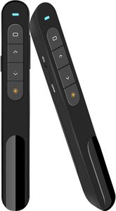 Hyperlink Wireless presentatore USB 2.4GHz RF puntatore telecomando nero Slide Advancer luce verde Volume controllo Clicker - Product Image 2