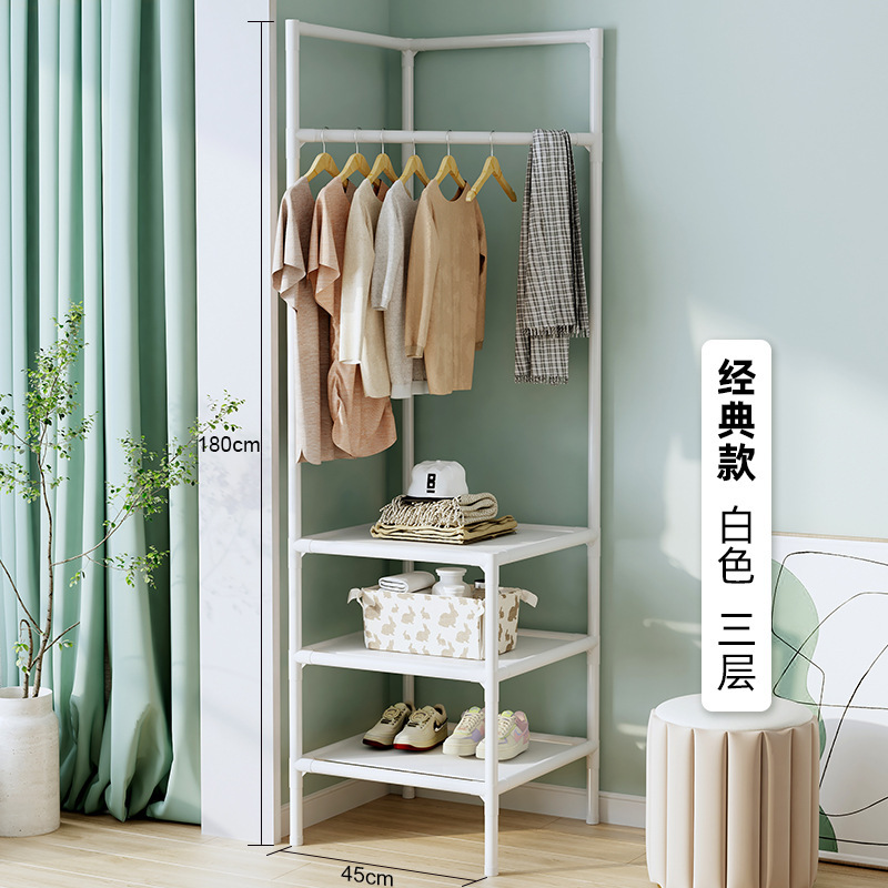 Estante esquinero - 3 niveles, blanco clásico