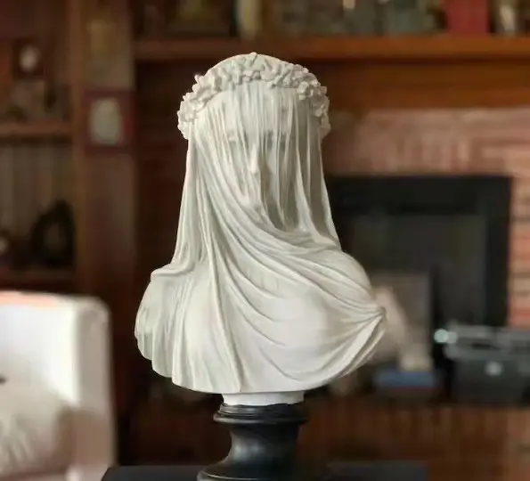 Sluier Bridal Kaars Siliconen Mal Vrouwelijke Bruid Antieke Buste Sculptuur Silicone Mold Voor Craft