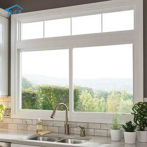 NF Ventanas de inclinación y giro deslizantes de aluminio a prueba de viento de alta calidad Ventana de apertura deslizante inclinable con mango - Product Image 2