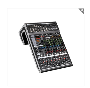 Mezclador de Audio profesional de 12 canales, tarjeta de sonido, sistema de consola mezcladora de DJ, interfaz USB de diente azul, 48V para uso de amplificador de altavoz - Product Image 2