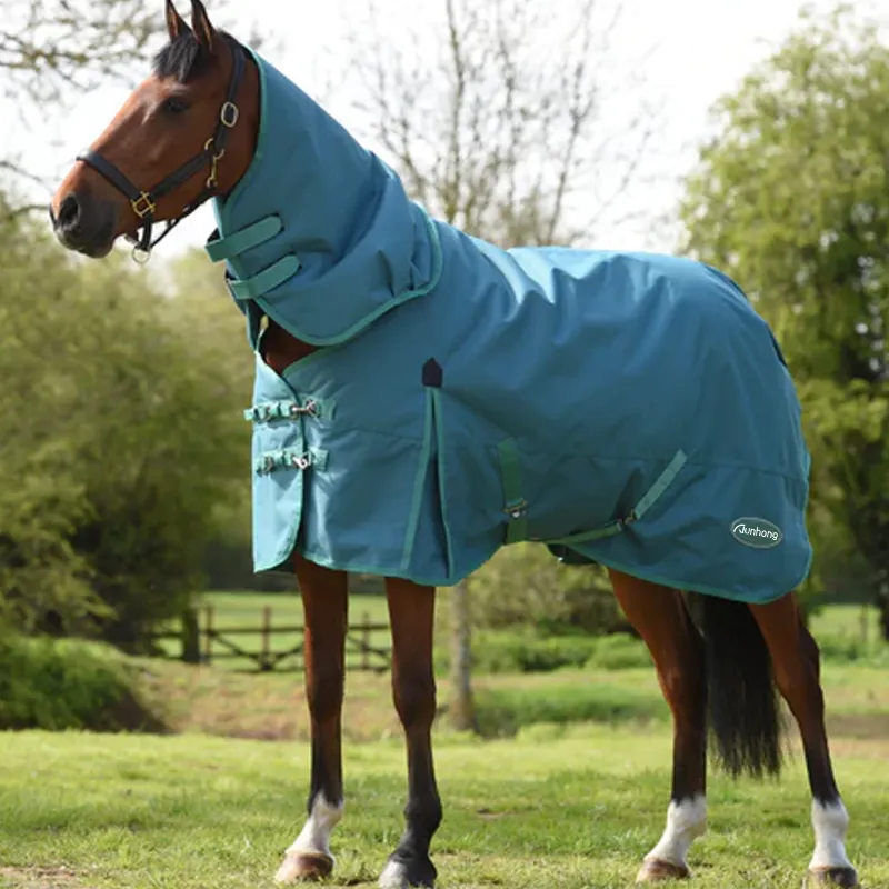 Manta transpirable personalizada para equipo de equitación impermeable invierno 100G alfombras de algodón para sábana de caballo