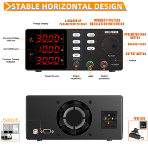 Bel potere SPPS-S3001 300V 1A nero ad alta potenza regolatore di tensione a corrente continua linea di prodotti elettronici funzione preimpostata regolabile - Product Image 3