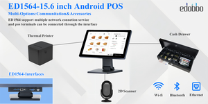 Edobbo New 15.6 Inch <strong>Android</strong> Cash Register Pos Machine Touch Screen Cashier All in One Pos <strong>System</strong> <strong>Computer</strong> Payment <strong>System</strong> - Product Image 4