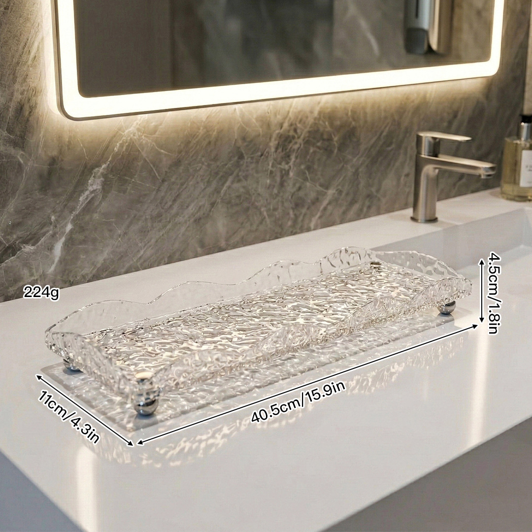 Acrylic storage rack, single layer, large size