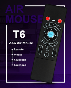 Hot Selling 2.4G Wireless wiederauf ladbare Mini-Tastatur T6 Touchpad Air Mouse Bunte Hintergrund beleuchtung T6C TV-Box mit Fernbedienung - Product Image 1