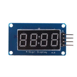 4-Digit 4-Segment Digital TM1637 LED Tube Clock Display Module With Brightness - Product Image 1