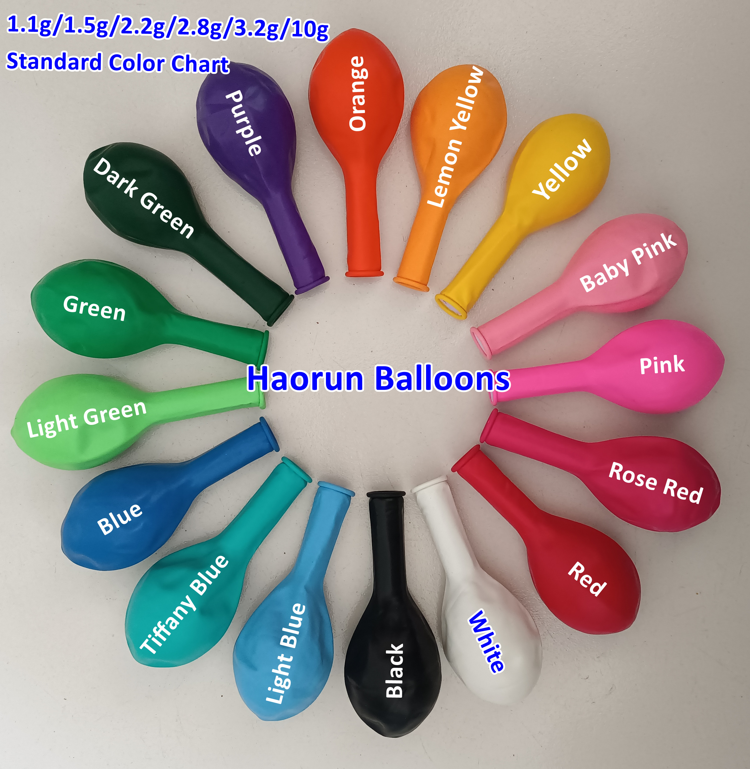 All colors are available for 3.2g/12inch and 2.8g 12inch