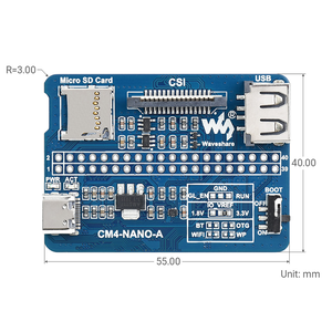 Scheda Base Nano (A) per modulo di calcolo Raspberry Pi 4 stessa dimensione della scheda di espansione CM4-NANO-A per torta di lamponi CM4 - Product Image 6