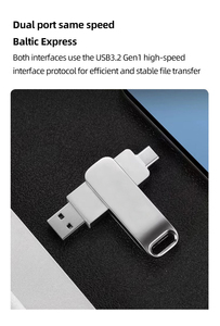 USB 3.2 toplu Flash sürücüler toptan Memory Stick 8GB 16GB 32GB 64GB 2 in 1 tip C Flash sürücü Mini Usb C sopa - Product Image 5