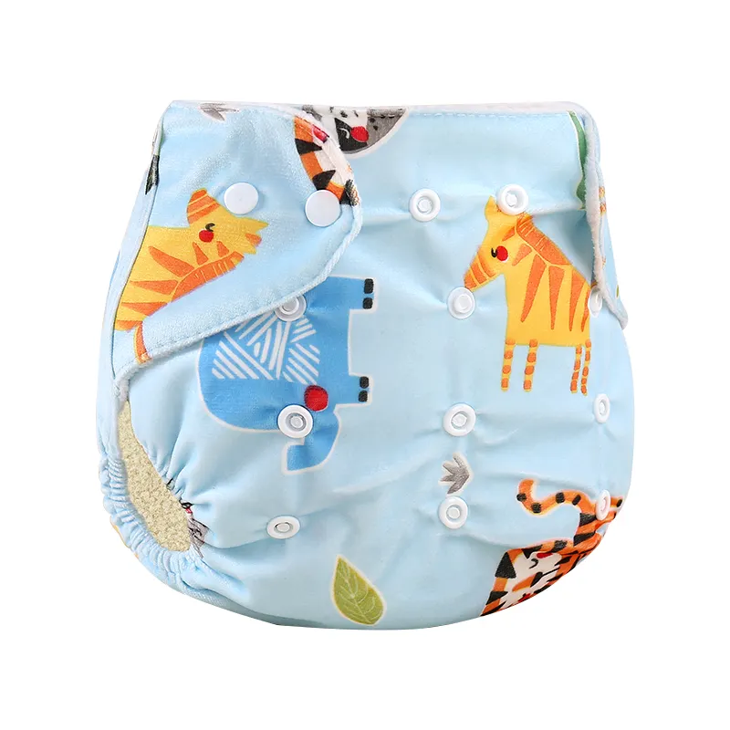Washable Cartoon Reusable Diaper Newborn Baby Nappies Wholesale Adjustable Soft Baby Cloth Diapers