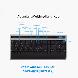 Combo de teclado y ratón inalámbricos, teclado de computadora inalámbrico ergonómico de 2,4G con soporte para tableta de teléfono, compatible con Windows - Product Image 6