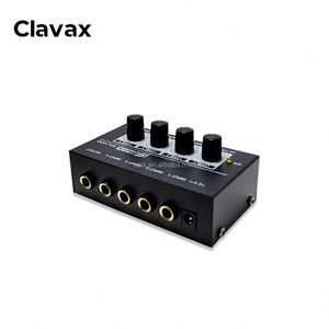 Clavax CLMC-MU400 4 Channel Metal Mono <strong>Input</strong> and <strong>Output</strong> <strong>Line</strong> Mixer for Keyboard Guitar Before Mixer Console with Power Adapter - Product Image 2