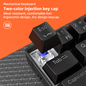 Personalizado RGB Backlit Teclado Mecânico Sem Fio 61 Teclas Teclado Gamer Com Fio 60 por cento Gaming Teclado Interruptor Azul