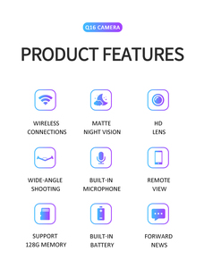 Q16 Mini Smart Wireless hd <strong>Camera</strong> 6h Long Time Video Record Built in Microphone Remote View Wifi Lens Wide Angle <strong>Camera</strong> - Product Image 3