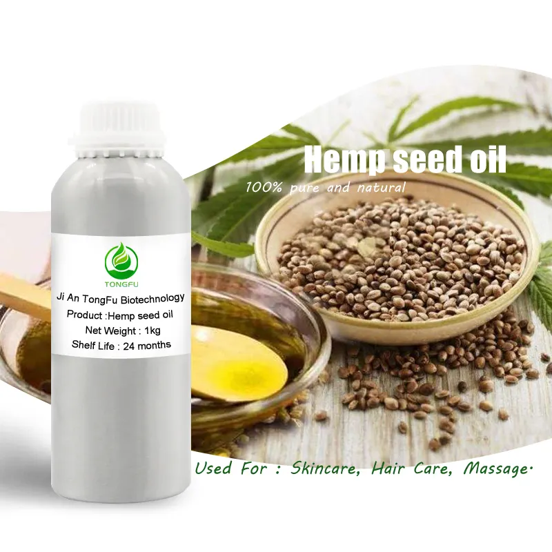 Customized Label High Quality Cold pressed Natural Plant Extract Relieve Pressure Pain Hemp Seed Oil