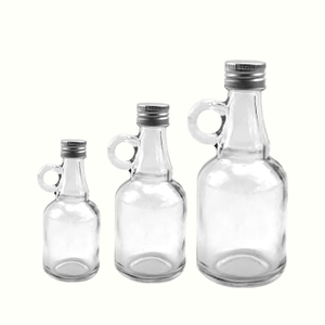 Wholesale 250 ML 500 ML <strong>1L</strong> Glass Maple Syrup Containers Gallon Jugs with Tiny Handle - Product Image 1