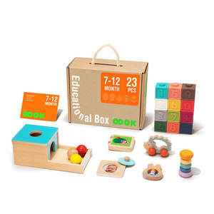 Early Education Box Children's Soft Rubber Building Blocks Object Permanence <strong>Toys</strong> for Baby 7-12 Months - Product Image 1