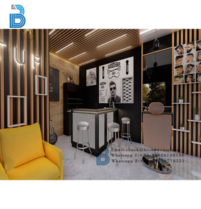Bellezza negozio di barbiere decorazione salone mobili salone vetrina personalizzata per la progettazione di barbiere - Product Image 4
