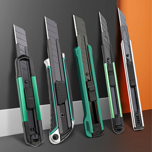 OEM özelleştirilebilir DIY maket bıçağı yüksek karbon çelik kutu kesici günlük taşıma için geri çekilebilir Snap-Off bıçakları ile - Product Image 2