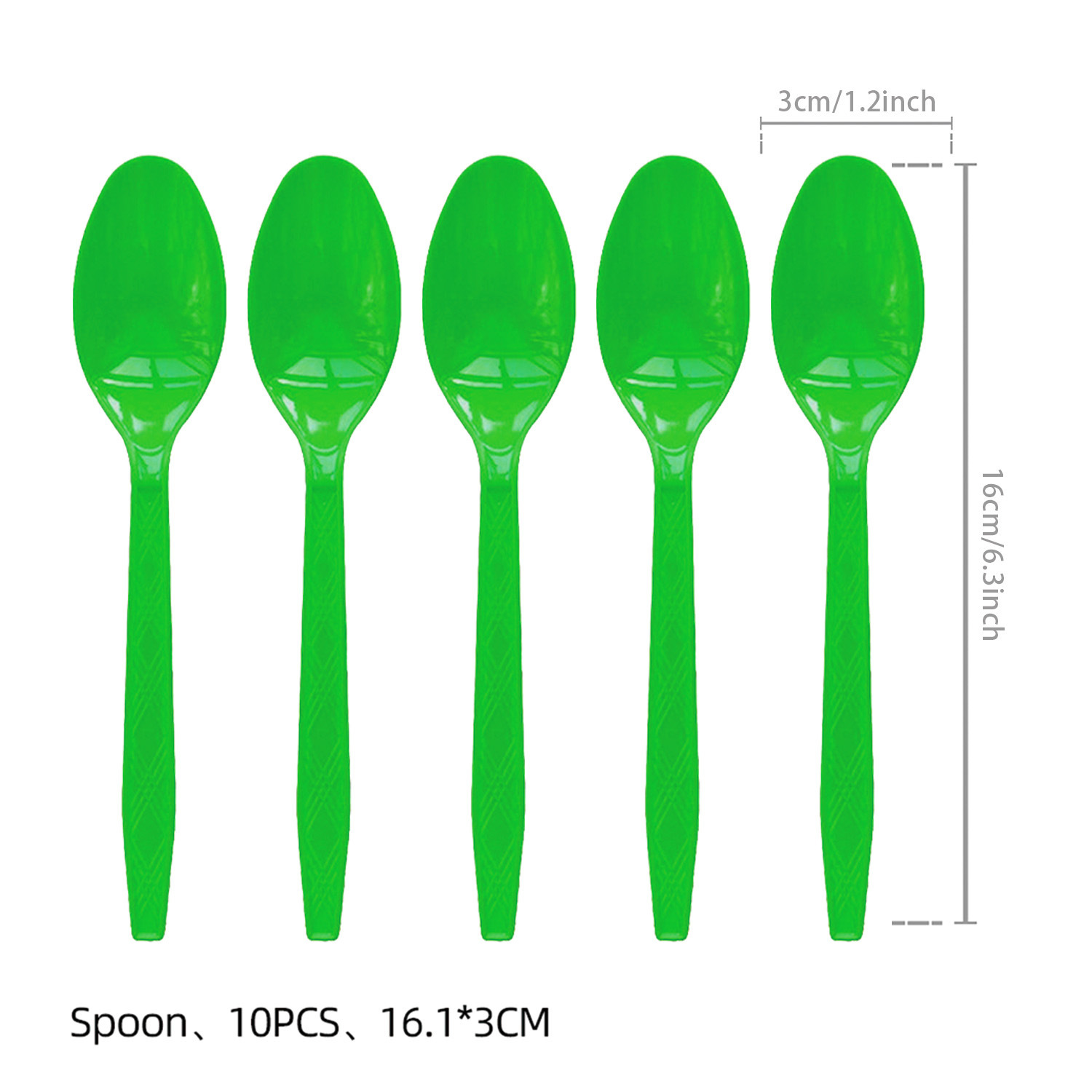 Green spoon 10pcs