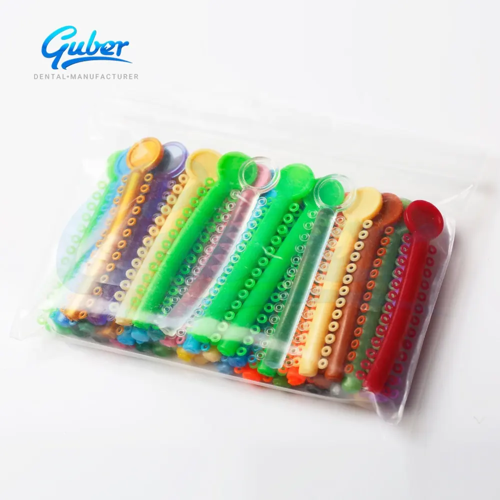 Guber-suministros dentales, ortodoncia elástica de Color, Ligadura, para certificados