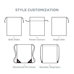 Reusable Personalized Custom Pattern Birthday Gift Present Dust Bag Cotton Canvas Drawstring Bag <strong>with</strong> Double Draw <strong>Strings</strong> - Product Image 5