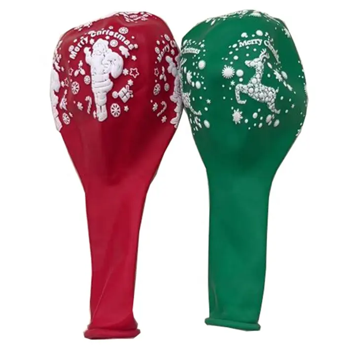 10pcs Red Green Latex Natal Balão Set Party Balloons para Decorações de Ano Novo Adicionando Forte Atmosfera Festiva