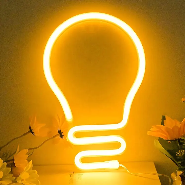 Bombilla led de neón para decoración interior, señal pequeña de neón, tipo USB, gran oferta