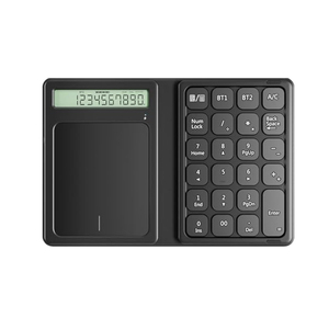 Teclado numérico inalámbrico Bluetooth plegable de contabilidad financiera portátil con calculadora de pantalla y panel táctil - Product Image 1