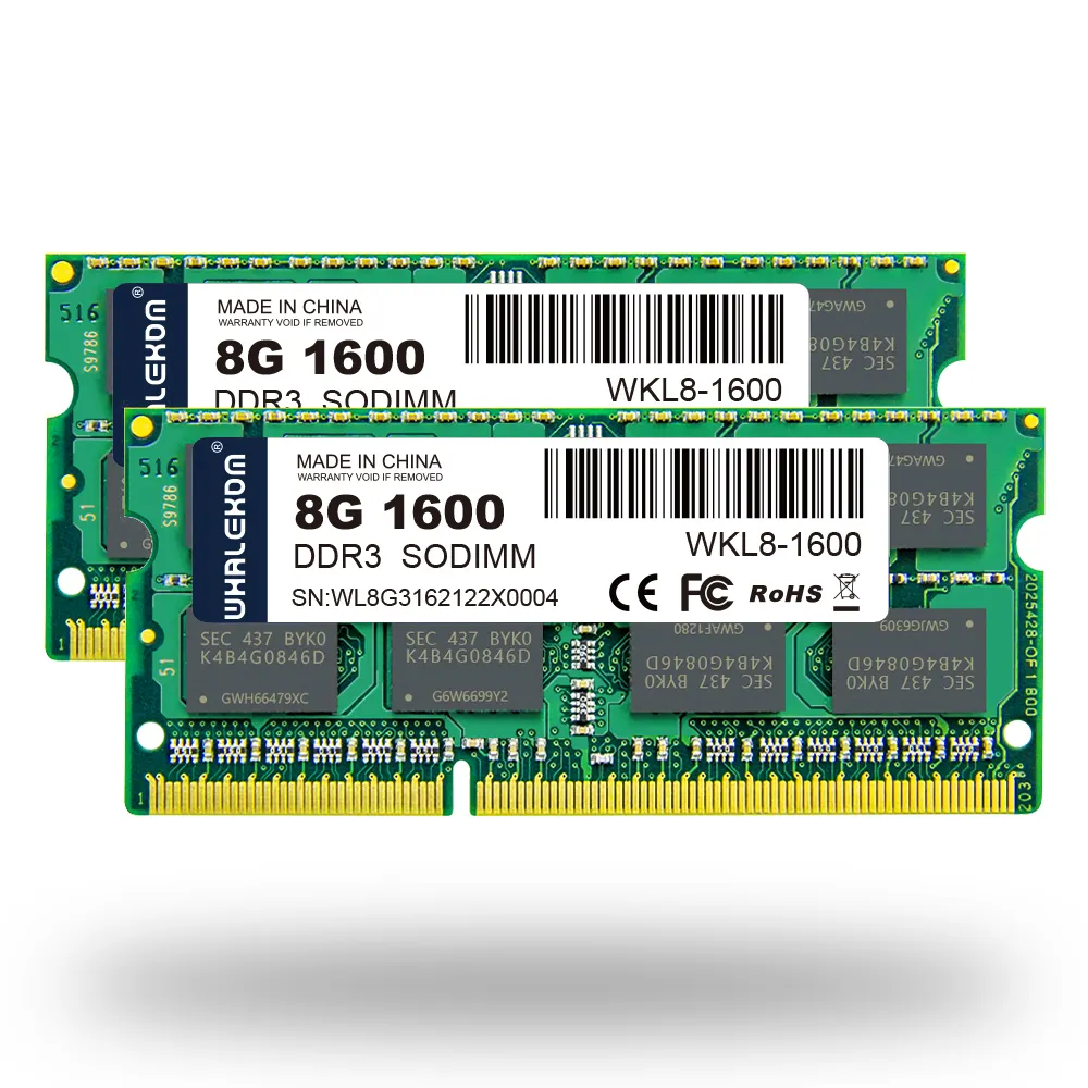 NB RAM DDR3 memori PC3-12800, 4GB 8GB 1333MHz 1600MHz 1.35V untuk Laptop