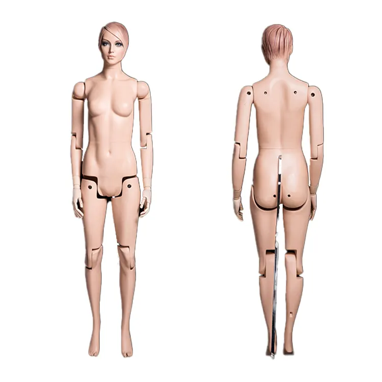 Maniquí de fibra de vidrio para mujer FM01, maniquí Flexible femenino, muñeca maniquí Robot ajustable a la venta