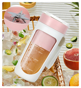 USB7.4V taşınabilir paslanmaz çelik bıçak 380 ml Blender meyve suyu makinesi