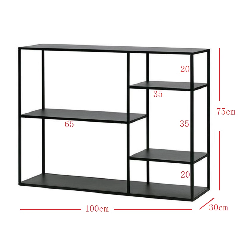 Noir mat: longueur 100 largeur 30 haut 75cm