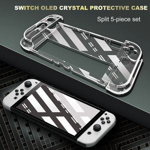 Handle Grip Replacement Transparency <strong>Shell</strong> <strong>Case</strong> Gaming <strong>Controller</strong> Crystal <strong>Case</strong> for Switch OLED Console Stand - Product Image 6