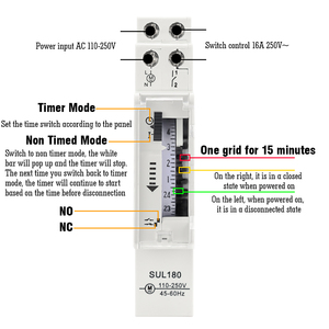SUL180 15 minuti Timer meccanico 24 ore programmabile Din rotaia Timer interruttore di tempo relè strumenti di analisi nuova - Product Image 3