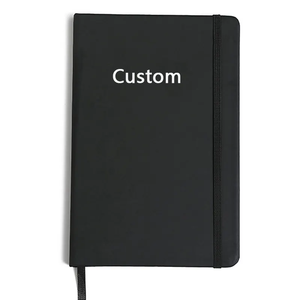 Gran oferta A5 personalizado con correa elástica Pu diario cuaderno impreso marca Logo diario Bloc cuaderno de notas de cuero PU