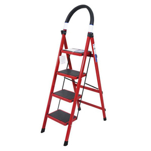 บันไดฉนวนกันความร้อนขนาดเล็กพับได้สำหรับใช้ในครัวเรือนสีแดงอเนกประสงค์ - Product Image 2