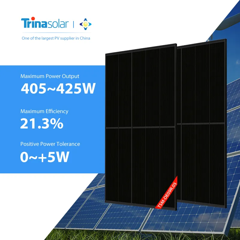 Trina Pv Modul Hergestellt in China Mono 182mm 405w 410w 415w 420w 425w 144 Halbzellen-Solar panel Günstiger Preis Photovoltaik-Panel