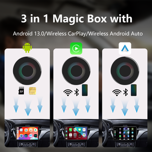 Smart Video Box 3 en 1 Wireless CarPlay Android Auto Adapter TV Game Multimedia Video Converter con Netflix incorporado YouTube - Product Image 2
