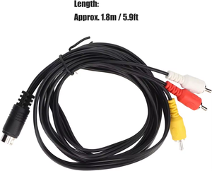 MIDI Mini DIN 9 pines macho a 3 RCA macho Audio Video Cable compuesto estéreo AV Cable de conexión Cable para señal de equipo - Product Image 4