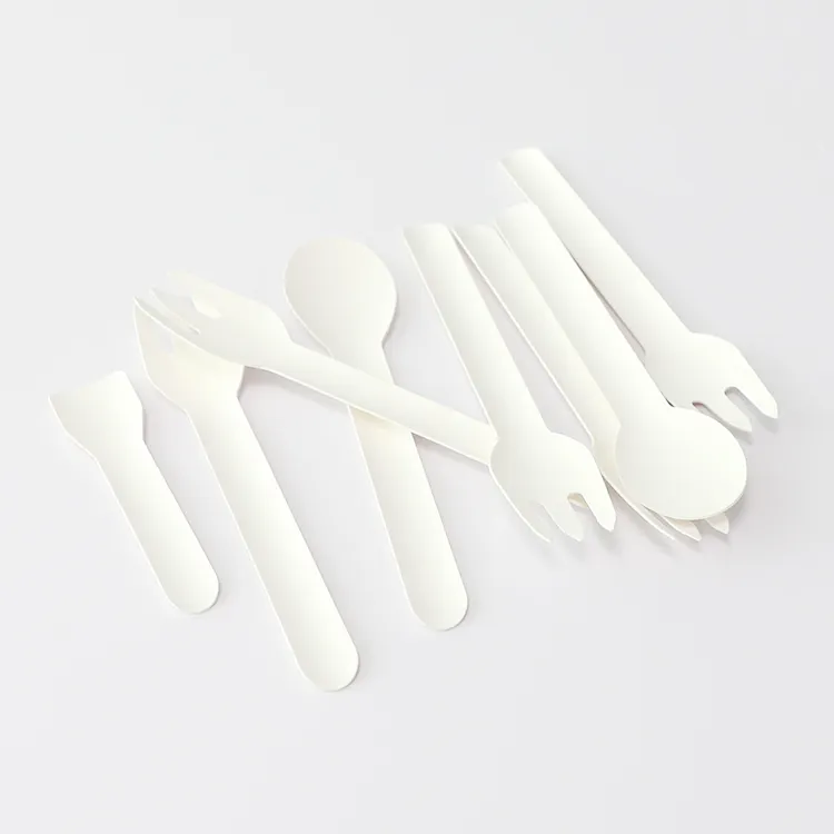 Papier messer Gabel Löffel Set Papier Einweg besteck für Party Picknick