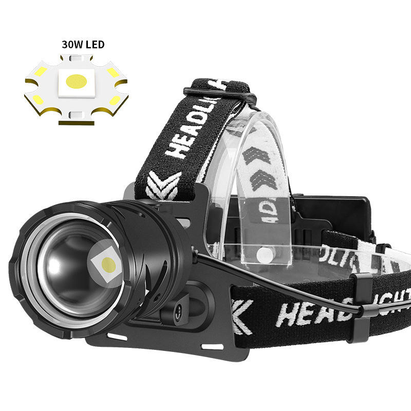 3514-White Laser Headlamp + USB Cable (Batteries Not Included)